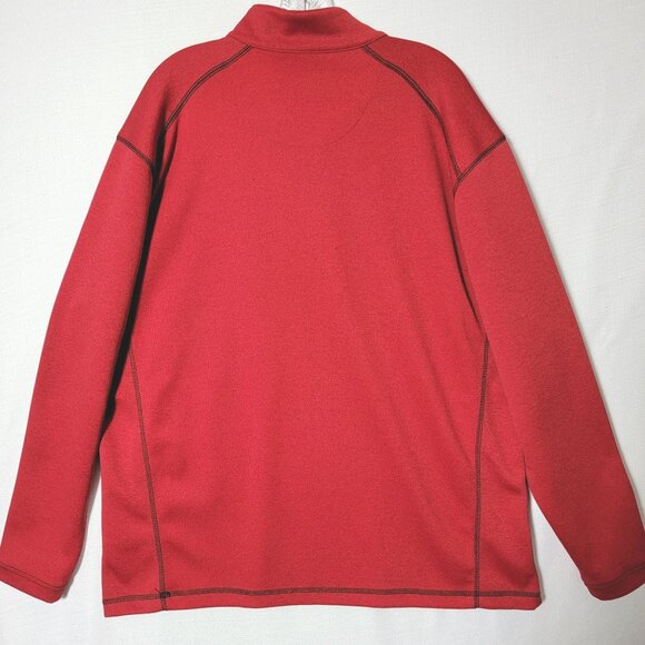 Pebble Beach Performance Mens Sweater Pullover XL 1/4 Zip Long Sleeve Red Golf - Picture 2 of 10